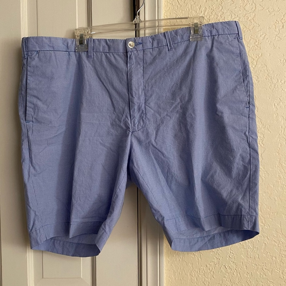 Polo Ralph Lauren Slim Fit Men’s Size 40 Bermuda Shorts Blue Gingham 8” inseam